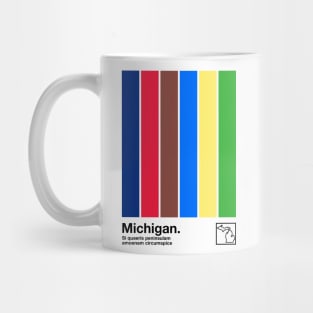 Michigan // Original Minimalist Artwork Poster Design Mug